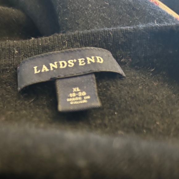A STEAL! Lands End XL Navy Cashmere Pullover Sweater - Picture 4 of 5